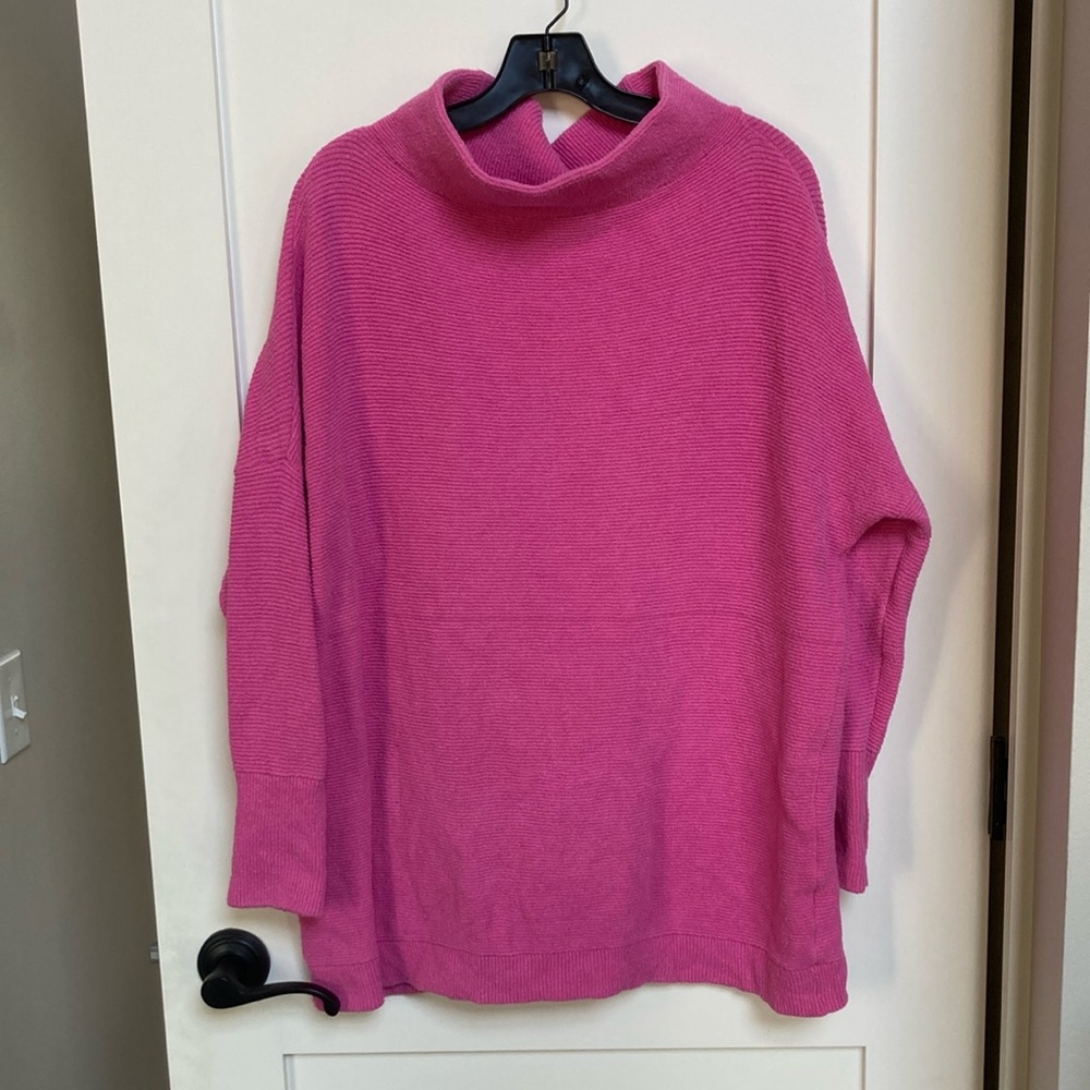 Women's Pink Turtleneck Sweater